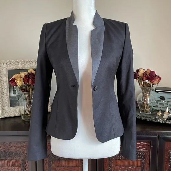 Boss Jayana Wool Contrast Collar Jacket size 0